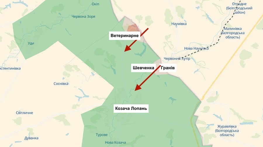 Обстановка у поселка Казачья Лопань на харьковском направлении по версии «Українськой Правди»