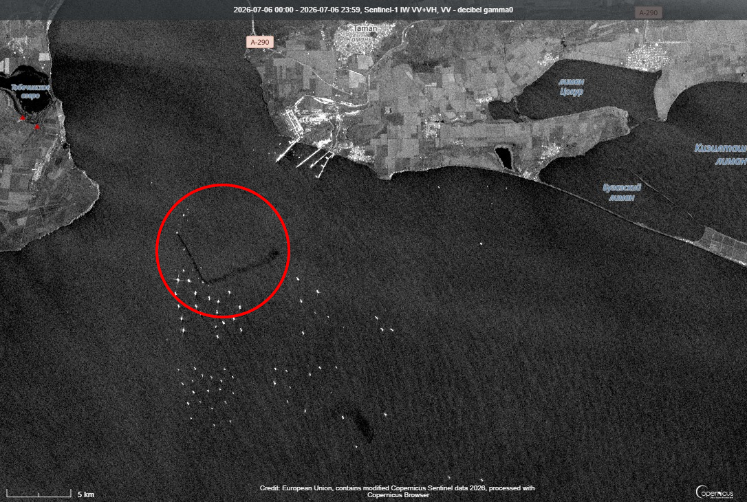 Снимок Sentinel-1, 06.07.2026